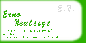 erno neuliszt business card